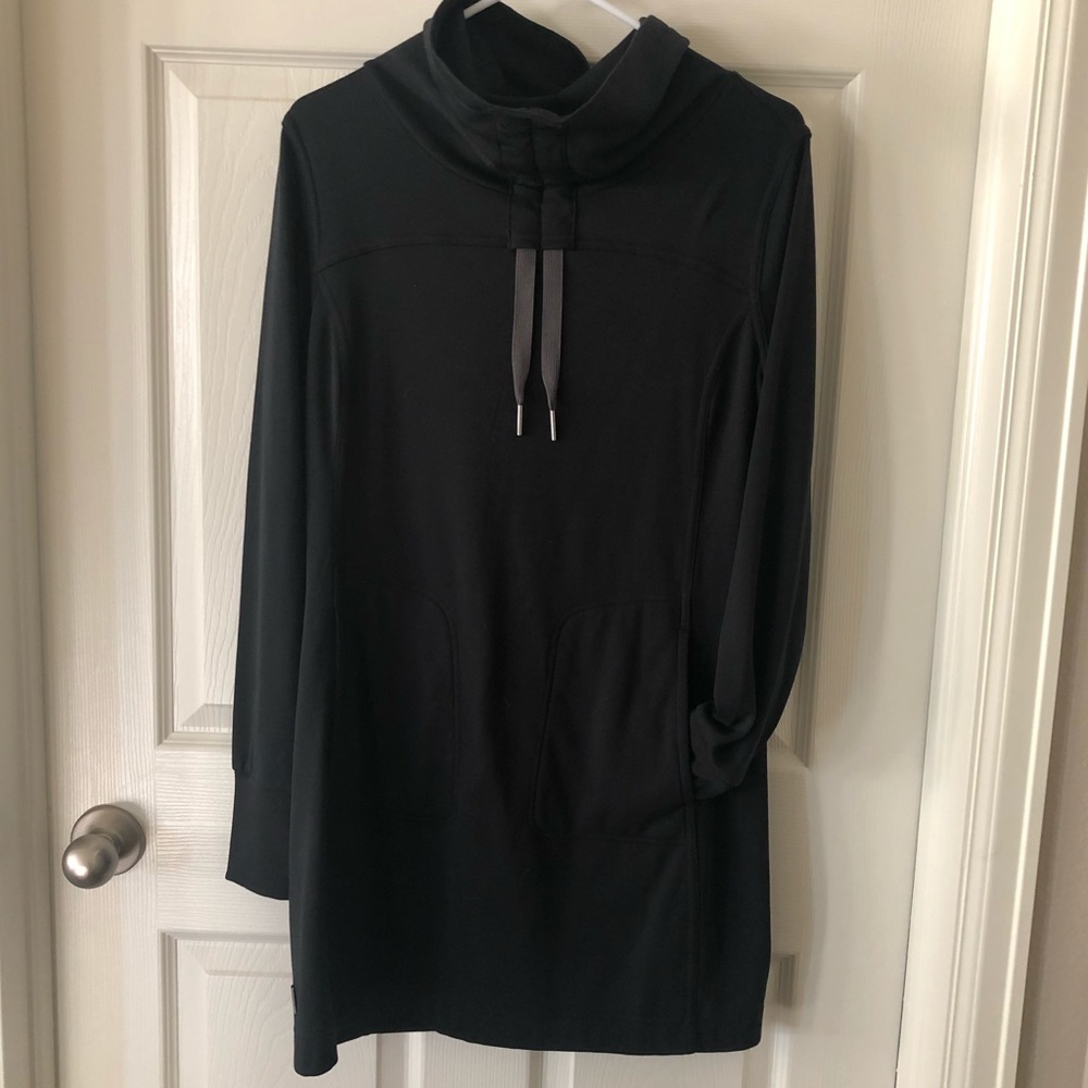 Cowl neck “sweatshirt” dress